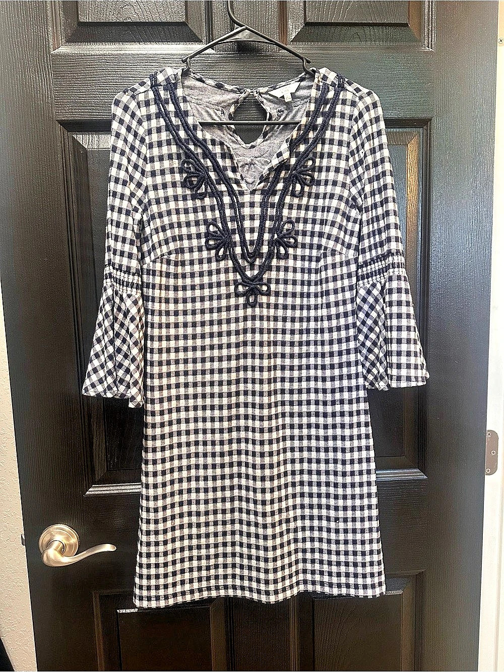 Crown & Ivy Gingham Mini Dress Blue & White Size XS